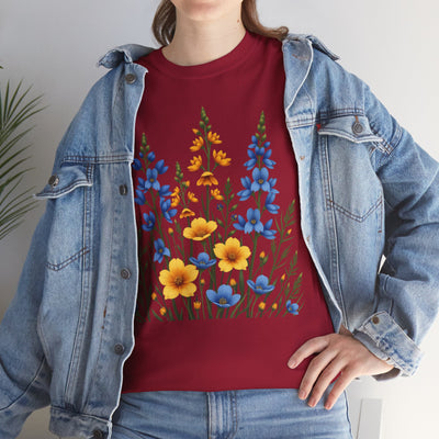 Wildflowers, Graphic T-Shirts for Women, Floral Shirt, Womens Short Sleeve, Ladies Graphic Tees #5121TTS