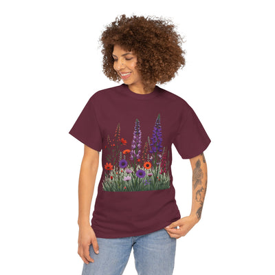 Wildflowers, Graphic T-Shirts for Women, Floral Shirt, Womens Short Sleeve, Ladies Graphic Tees #5125TTS
