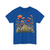 Wildflowers and Orange Roses, Graphic T-Shirts for Women, Floral Shirt, Womens Short Sleeve, Ladies Graphic Tees #5045TTS
