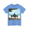 Have You Forgiven Your Ex?  Man on Bench Looking at Waves, Forgiving T-Shirt, Forgiveness, Relationship Healing Top #5005STS