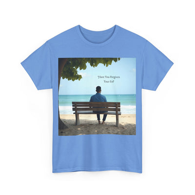 Have You Forgiven Your Ex?Man on Bench Looking at Waves, Forgiving T-Shirt, Forgiveness, Relationship Healing Top #5005STS