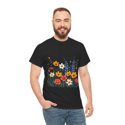 Wildflowers, Graphic T-Shirts for Women, Floral Shirt, Womens Short Sleeve, Ladies Graphic Tees #5111TTS