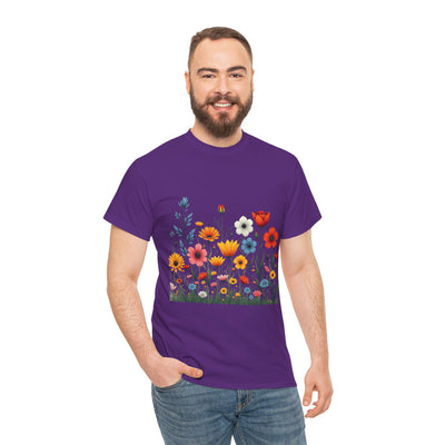 Wildflowers, Graphic T-Shirts for Women, Floral Shirt, Womens Short Sleeve, Ladies Graphic Tees #5115TTS