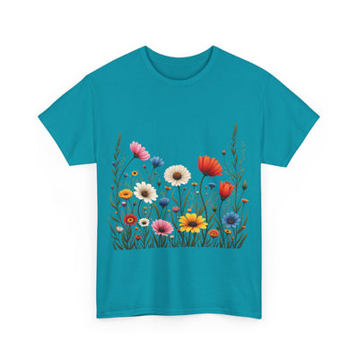 Wildflowers, Graphic T-Shirts for Women, Floral Shirt, Womens Short Sleeve, Ladies Graphic Tees #5109TTS