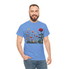 Wildflowers and a Red Rose, Graphic T-Shirts for Women, Floral Shirt, Womens Short Sleeve, Ladies Graphic Tees #5008TTS