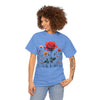Wildflowers and a Red Rose, Graphic T-Shirts for Women, Floral Shirt, Womens Short Sleeve, Ladies Graphic Tees #5007TTS