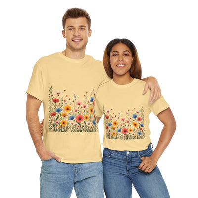Wildflowers, Graphic T-Shirts for Women, Floral Shirt, Womens Short Sleeve, Ladies Graphic Tees #5106TTS