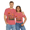 Wildflowers and Orange Roses, Graphic T-Shirts for Women, Floral Shirt, Womens Short Sleeve, Ladies Graphic Tees #5046TTS