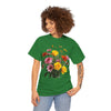 Wildflowers and Pink & Yellow Roses, Graphic T-Shirts for Women, Floral Shirt, Womens Short Sleeve, Ladies Graphic Tees #5138TTS