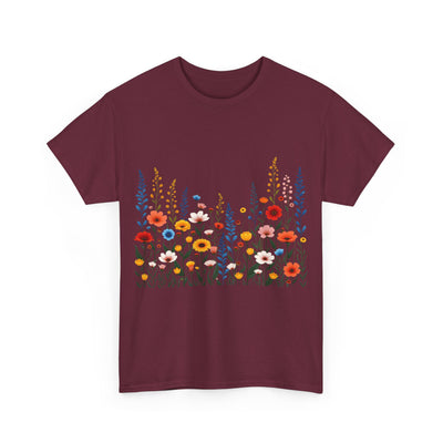 Wildflowers, Graphic T-Shirts for Women, Floral Shirt, Womens Short Sleeve, Ladies Graphic Tees #5107TTS