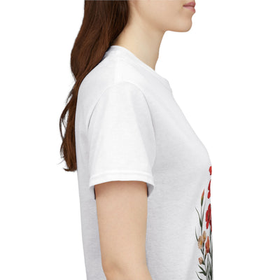 Wildflowers, Graphic T-Shirts for Women, Floral Shirt, Womens Short Sleeve, Ladies Graphic Tees #5123TTS