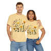 Wildflowers and a Yellow Rose, Graphic T-Shirts for Women, Floral Shirt, Womens Short Sleeve, Ladies Graphic Tees #5009TTS