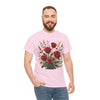 Wildflowers and Red Roses, Graphic T-Shirts for Women, Floral Shirt, Womens Short Sleeve, Ladies Graphic Tees #5129TTS