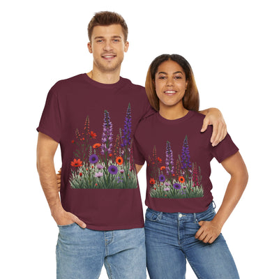 Wildflowers, Graphic T-Shirts for Women, Floral Shirt, Womens Short Sleeve, Ladies Graphic Tees #5125TTS
