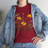Wildflowers and a Yellow Rose, Graphic T-Shirts for Women, Floral Shirt, Womens Short Sleeve, Ladies Graphic Tees #5009TTS