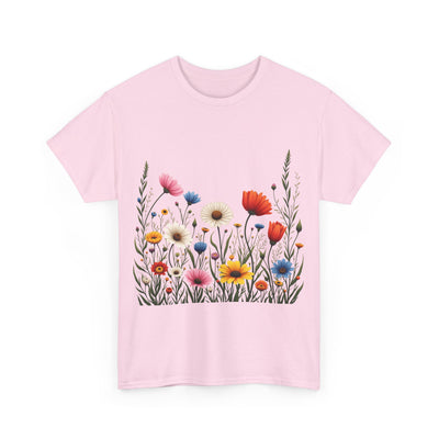 Wildflowers, Graphic T-Shirts for Women, Floral Shirt, Womens Short Sleeve, Ladies Graphic Tees #5109TTS