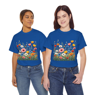 Wildflowers, Graphic T-Shirts for Women, Floral Shirt, Womens Short Sleeve, Ladies Graphic Tees #5108TTS