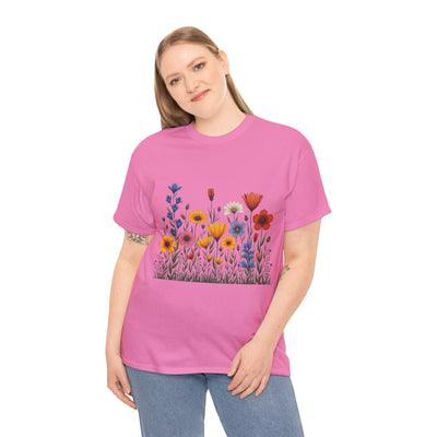 Wildflowers, Graphic T-Shirts for Women, Floral Shirt, Womens Short Sleeve, Ladies Graphic Tees #5116TTS