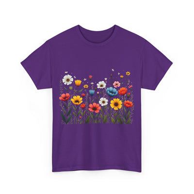 Wildflowers, Graphic T-Shirts for Women, Floral Shirt, Womens Short Sleeve, Ladies Graphic Tees #5114TTS