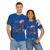 Wildflowers and Pink/Violet Roses, Graphic T-Shirts for Women, Floral Shirt, Womens Short Sleeve, Ladies Graphic Tees #5101TTS