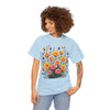 Wildflowers and Pink & Yellow Roses, Graphic T-Shirts for Women, Floral Shirt, Womens Short Sleeve, Ladies Graphic Tees #5140TTS