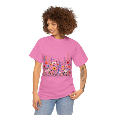 Wildflowers, Graphic T-Shirts for Women, Floral Shirt, Womens Short Sleeve, Ladies Graphic Tees #5107TTS