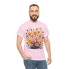 Wildflowers and Pink & Yellow Roses, Graphic T-Shirts for Women, Floral Shirt, Womens Short Sleeve, Ladies Graphic Tees #5140TTS