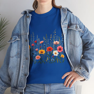 Wildflowers, Graphic T-Shirts for Women, Floral Shirt, Womens Short Sleeve, Ladies Graphic Tees #5113TTS