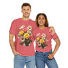 Wildflowers and Pink & Yellow Roses, Graphic T-Shirts for Women, Floral Shirt, Womens Short Sleeve, Ladies Graphic Tees #5136TTS