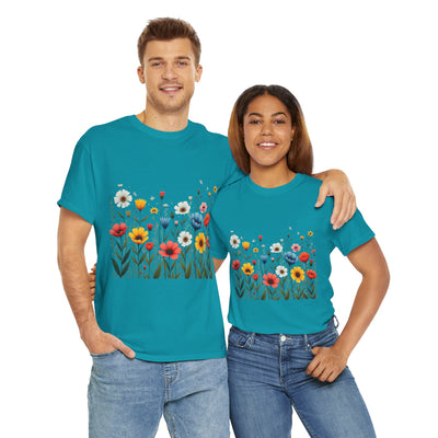 Wildflowers, Graphic T-Shirts for Women, Floral Shirt, Womens Short Sleeve, Ladies Graphic Tees #5114TTS