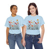 Wildflowers and Pink Roses, Graphic T-Shirts for Women, Floral Shirt, Womens Short Sleeve, Ladies Graphic Tees #5023TTS