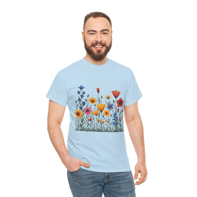 Wildflowers, Graphic T-Shirts for Women, Floral Shirt, Womens Short Sleeve, Ladies Graphic Tees #5116TTS