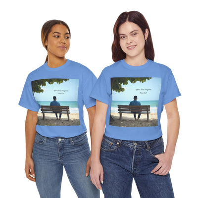 Have You Forgiven Your Ex?Man on Bench Looking at Waves, Forgiving T-Shirt, Forgiveness, Relationship Healing Top #5005STS