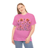 Wildflowers and Pink Roses, Graphic T-Shirts for Women, Floral Shirt, Womens Short Sleeve, Ladies Graphic Tees #5015TTS