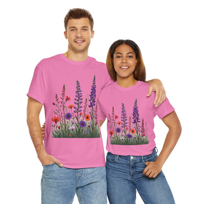 Wildflowers, Graphic T-Shirts for Women, Floral Shirt, Womens Short Sleeve, Ladies Graphic Tees #5125TTS