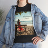 Have You Forgiven Your Ex?  Woman on Bench Looking at Waves, Forgiving T-Shirt, Forgiveness, Relationship Healing Top #5002STS