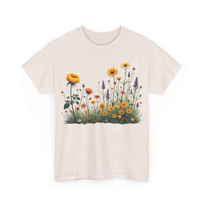 Wildflowers and Yellow Roses, Graphic T-Shirts for Women, Floral Shirt, Womens Short Sleeve, Ladies Graphic Tees #5028TTS