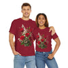 Wildflowers and Red Roses, Graphic T-Shirts for Women, Floral Shirt, Womens Short Sleeve, Ladies Graphic Tees #5130TTS