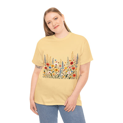Wildflowers, Graphic T-Shirts for Women, Floral Shirt, Womens Short Sleeve, Ladies Graphic Tees #5107TTS
