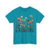Wildflowers and Pink Roses, Graphic T-Shirts for Women, Floral Shirt, Womens Short Sleeve, Ladies Graphic Tees #5023TTS