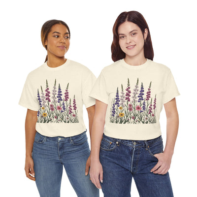 Wildflowers, Graphic T-Shirts for Women, Floral Shirt, Womens Short Sleeve, Ladies Graphic Tees #5124TTS