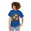 Wildflowers and Pink & Yellow Roses, Graphic T-Shirts for Women, Floral Shirt, Womens Short Sleeve, Ladies Graphic Tees #5149TTS
