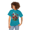 Wildflowers and Red Roses, Graphic T-Shirts for Women, Floral Shirt, Womens Short Sleeve, Ladies Graphic Tees #5130TTS