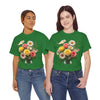 Wildflowers and Pink & Yellow Roses, Graphic T-Shirts for Women, Floral Shirt, Womens Short Sleeve, Ladies Graphic Tees #5136TTS