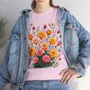 Wildflowers and Pink & Yellow Roses, Graphic T-Shirts for Women, Floral Shirt, Womens Short Sleeve, Ladies Graphic Tees #5140TTS
