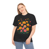 Wildflowers and Pink & Yellow Roses, Graphic T-Shirts for Women, Floral Shirt, Womens Short Sleeve, Ladies Graphic Tees #5140TTS