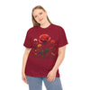 Wildflowers and a Red Rose, Graphic T-Shirts for Women, Floral Shirt, Womens Short Sleeve, Ladies Graphic Tees #5007TTS