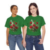 Wildflowers and Red Roses, Graphic T-Shirts for Women, Floral Shirt, Womens Short Sleeve, Ladies Graphic Tees #5130TTS