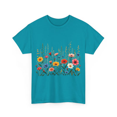 Wildflowers, Graphic T-Shirts for Women, Floral Shirt, Womens Short Sleeve, Ladies Graphic Tees #5113TTS