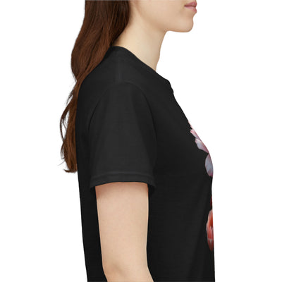Wildflowers and Pink Roses, Graphic T-Shirts for Women, Floral Shirt, Womens Short Sleeve, Ladies Graphic Tees #5019TTS